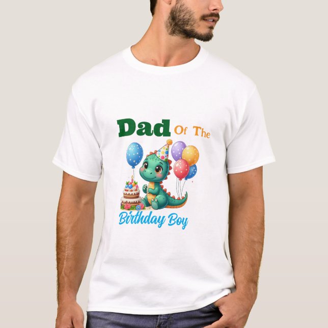 Dino Birthday Parent Shirts! T Shirt (Framsida)