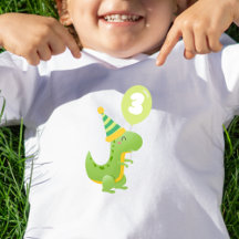 Dino Birthday Shirt i 3 år