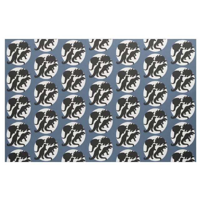 dino blått tyg (Fat Quarter)