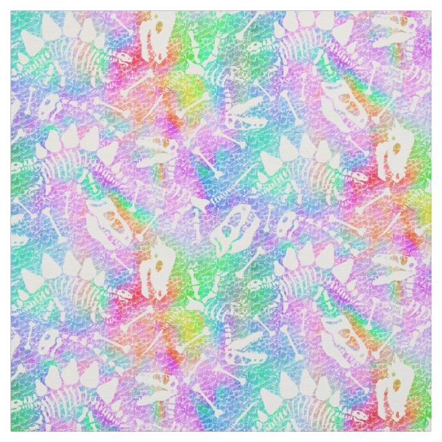 Dino Bone Gräver Rainbow Tyg (Provkarta)
