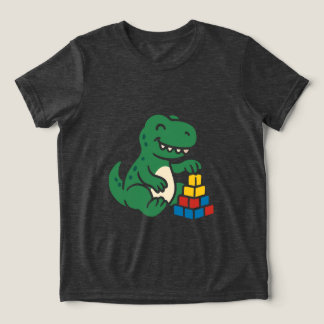 Dino Building Blocks Fun T Shirt
