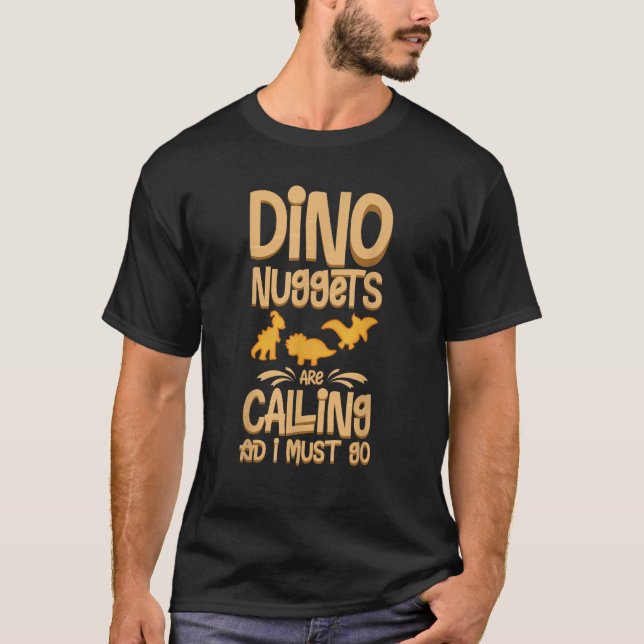 Dino Chicken Nugget Dinosaur Nugs Veggie Funny T S T Shirt (Framsida)