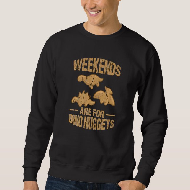 Dino Chicken Nugget Dinosaur Nugs Veggie Lång Ärmad Tröja (Framsida)
