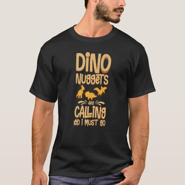 Dino Chicken Nugget Dinosaur Nugs Veggie T Shirt (Framsida)