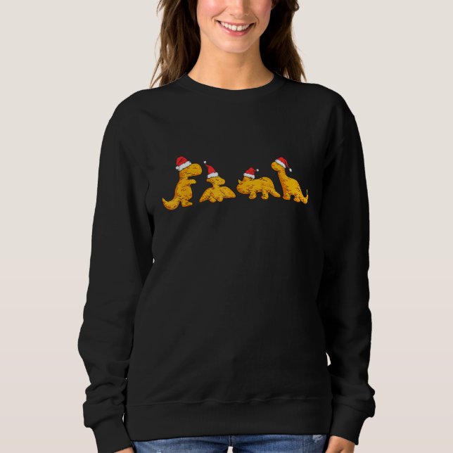 Dino Chicken Nuggets Funny Dinosaur Shape Nuggets T Shirt (Framsida)