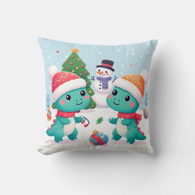 Dino CHRISTMAS Delights Kudde (Framsida)