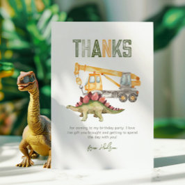 Dino Construction Party - tackkort Tack Kort