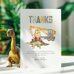Dino Construction Party - tackkort Tack Kort