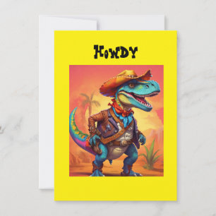Dino Cowboy Inbjudningar