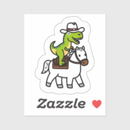 Dino Cowboy Rodeo Sticker Klistermärken