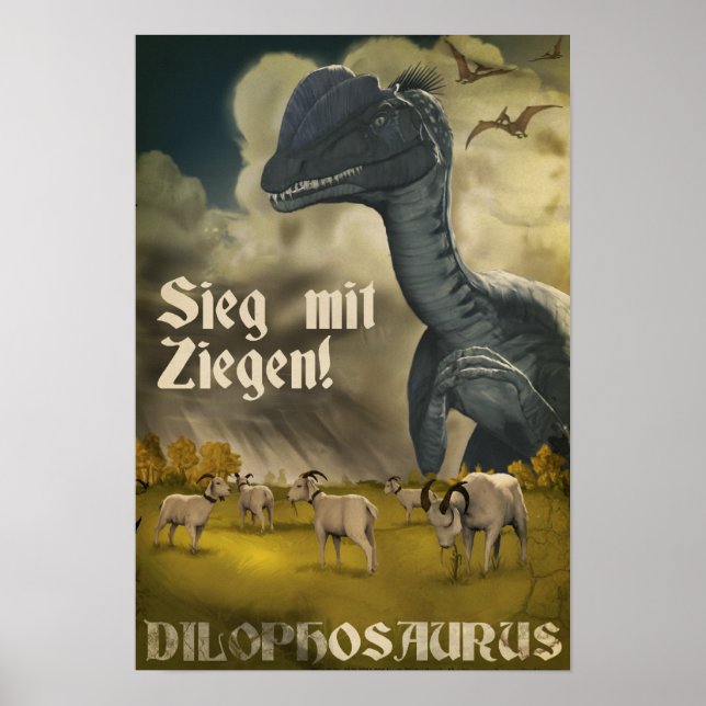 Dino D-dagen: Dilofosaurus Poster (Framsidan)
