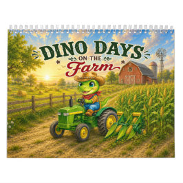 Dino-dagar på bondgården Väggkalender Kalender