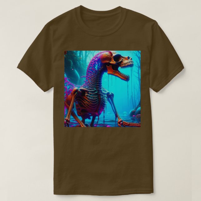 Dino Dawn Brushed Paleontological Awakenings TShir T Shirt (Design framsida)