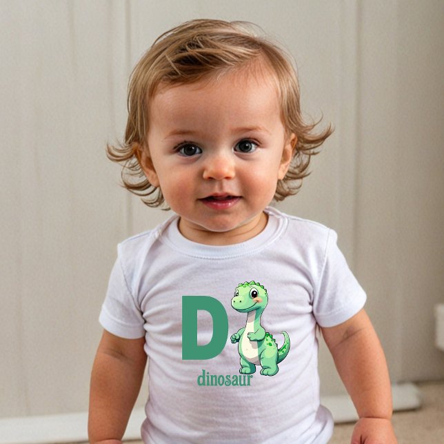 Dino Delight - Småbarn's Alphabet Äventyr Tee (Skapare uppladdad)