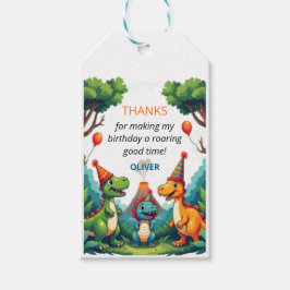 Dino Dinosaur Birthday Kids Party Favor Presentetikett