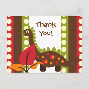 Dino Dinosaur Birthday Tack vykort