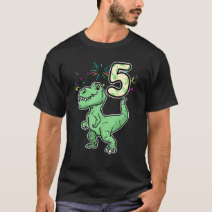 Dino Dinosaur Children S Birthday 5 Years Saur T Shirt