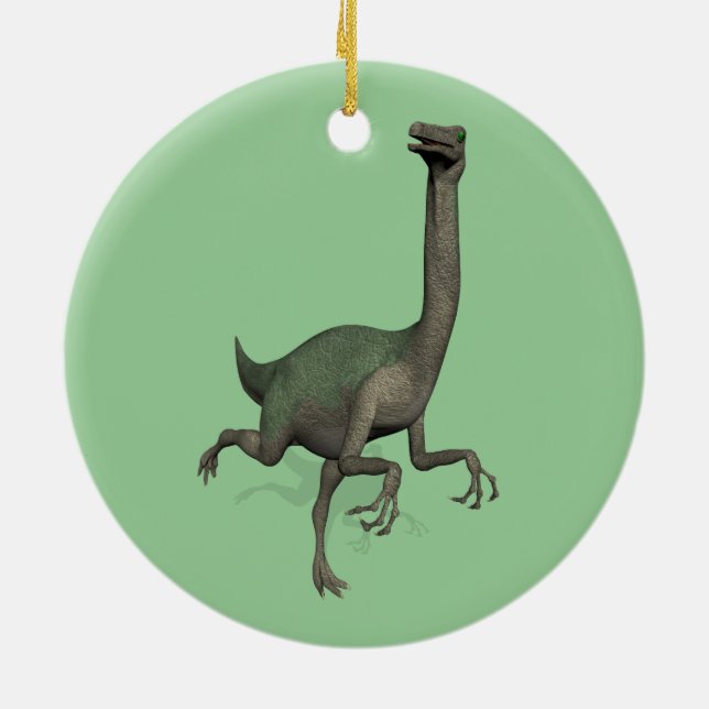 Dino Dinosaur Gallimimus Julgransprydnad Keramik (Baksidan)