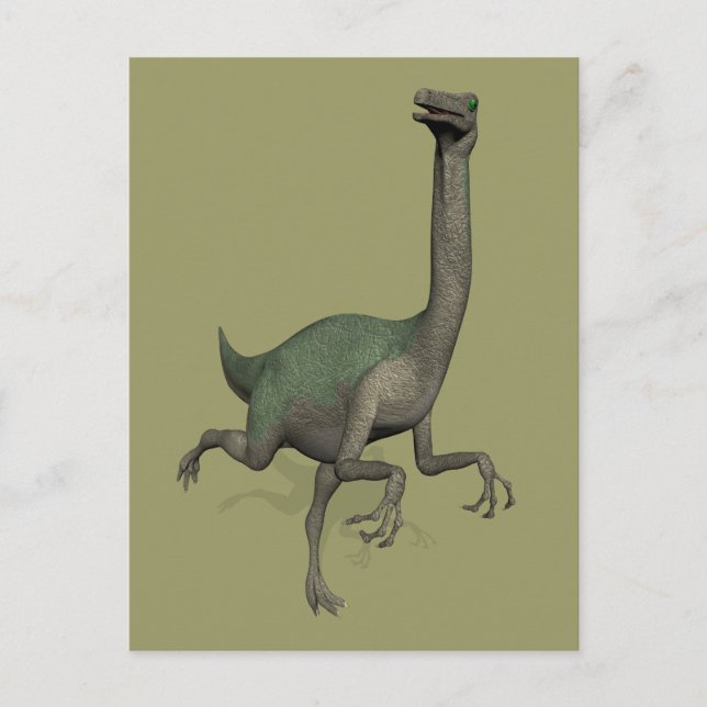 Dino Dinosaur Gallimimus Vykort (Framsida)