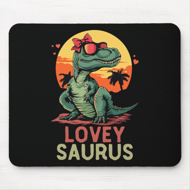 Dino Dinosaur Lovey-saurus T-rex Funny Trex Musmatta (Framsidan)