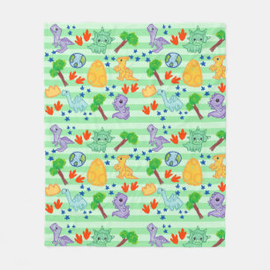 Dino Doodles Blanket - Kawaii Dinosaur Fleecefilt
