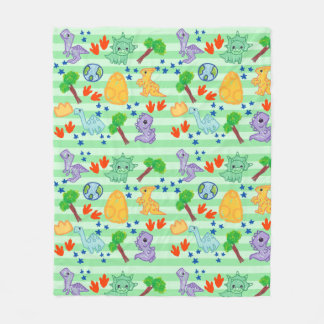 Dino Doodles Blanket - Kawaii Dinosaur Fleecefilt