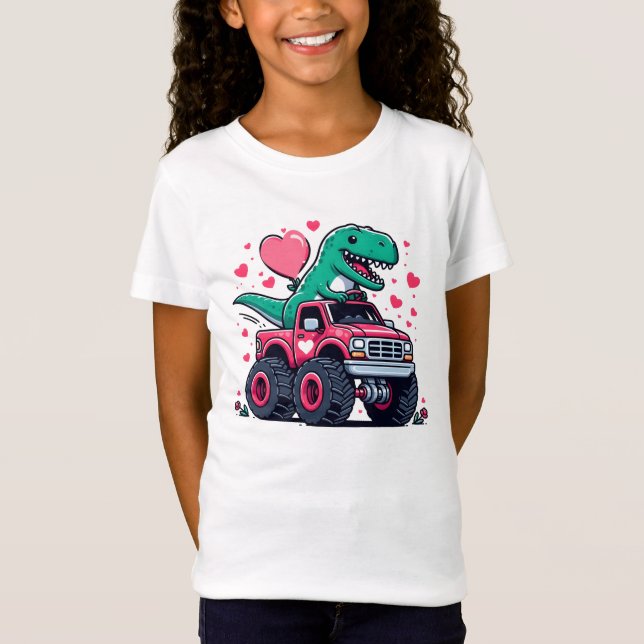 Dino Drive Kärlek T Shirt (Framsida)