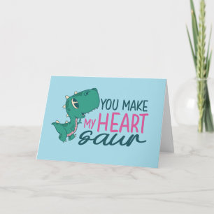 Dino, du gör mitt hjärta saur funny Alla hjärtans Helgkort