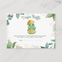 Dino Egg Baby Shower Diaper Raffle Card Tilläggskort