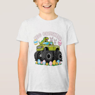 Dino Egg Crusher Monster Lastbil Påsk T Shirt