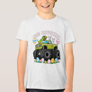 Dino Egg Crusher Monster Lastbil Påsk T Shirt