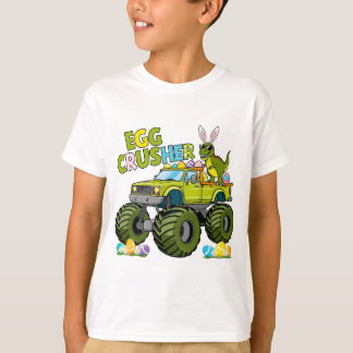 Dino Egg Crusher Monster Lastbil Roligt T Shirt