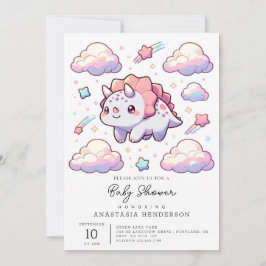 Dino Elegant Dinosaur Baby Shower Inbjudningar