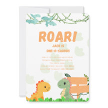 Dino Ett års födelsedagskort