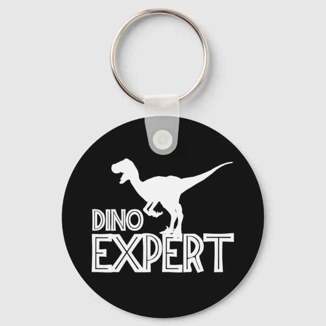 Dino Expert - Dinosaur Älskare Nyckelring (Framsida)