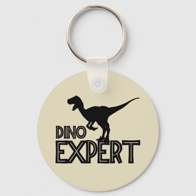Dino Expert - Dinosaur Älskare Nyckelring (Framsida)