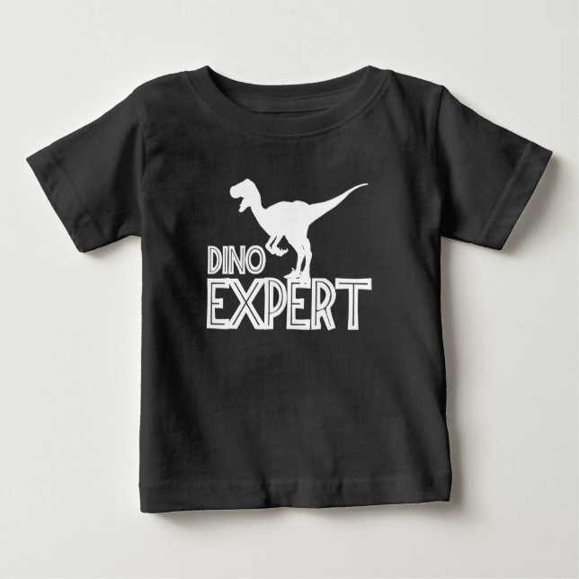 Dino Expert - Dinosaur Älskare T Shirt (Framsida)