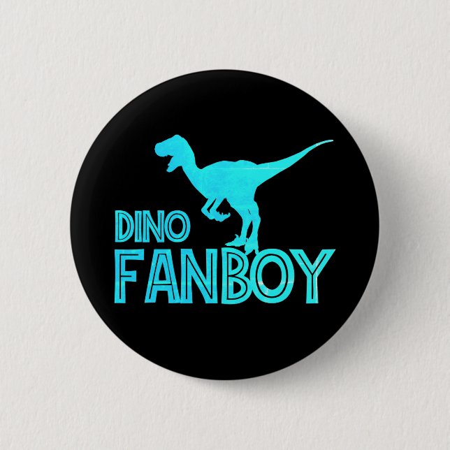 Dino Fanboy - Dinosaur Älskare Knapp (Framsida)