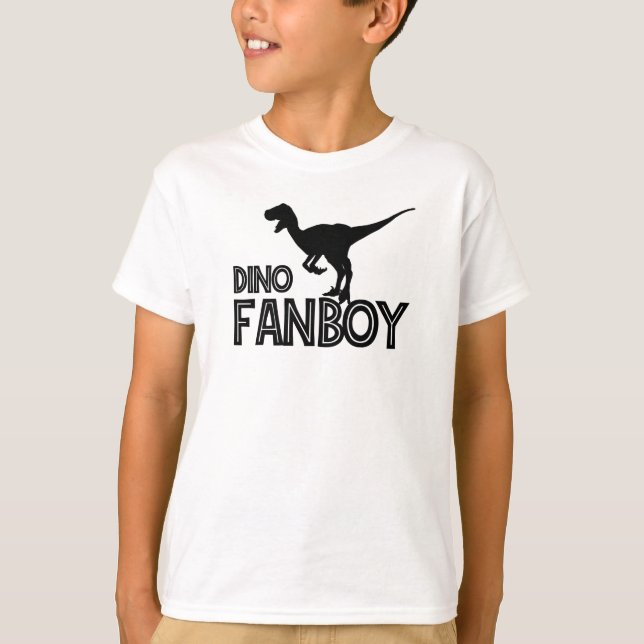 Dino Fanboy - Dinosaur Älskare T-Shirt (Framsida)