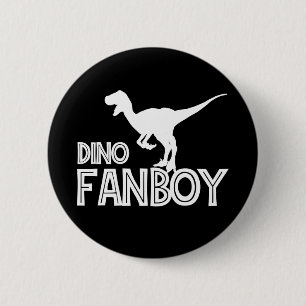 Dino Fanboy - Dinosaurieälskare Knapp