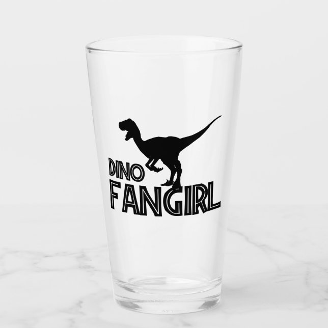 Dino Fangirl - Dinosaur Älskare Glaskopp (Framsida)