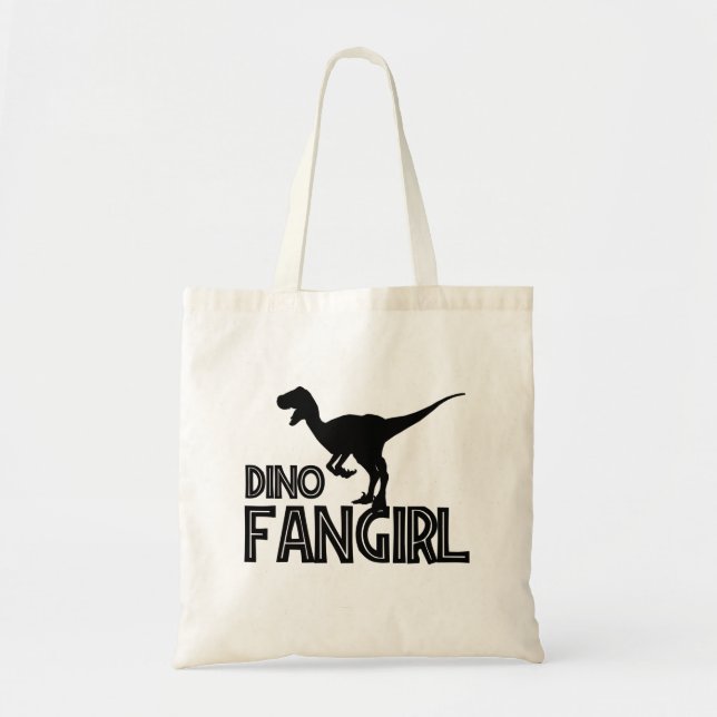 Dino Fangirl - Dinosaur Älskare Tygkasse (Framsidan)