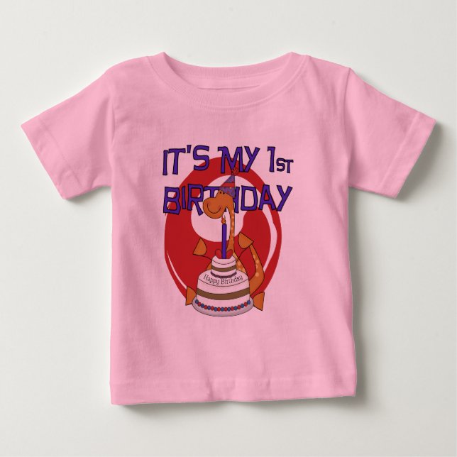 Dino First Birthday Tshirts och Gifts (Framsida)