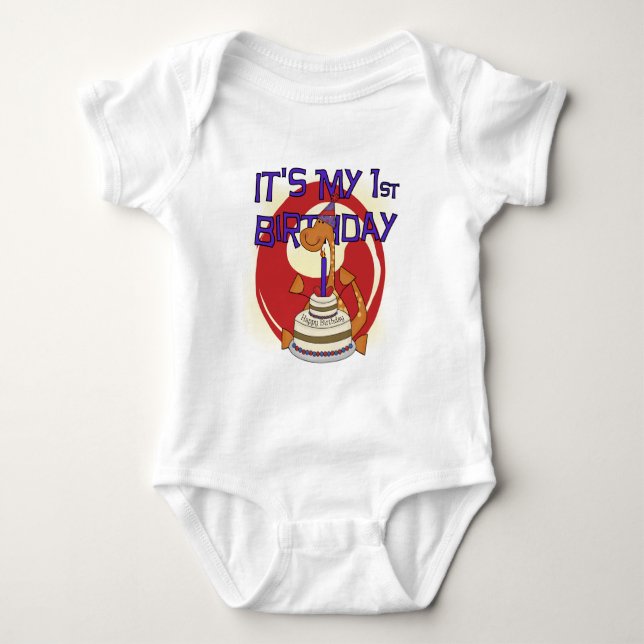 Dino First Birthday Tshirts och Gifts (Framsida)