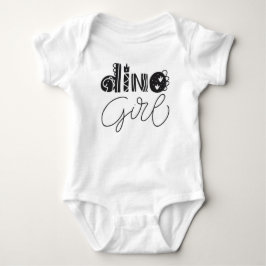 Dino-flicka Baby Bodysuit - Söt Dinosaurie Grafisk T Shirt