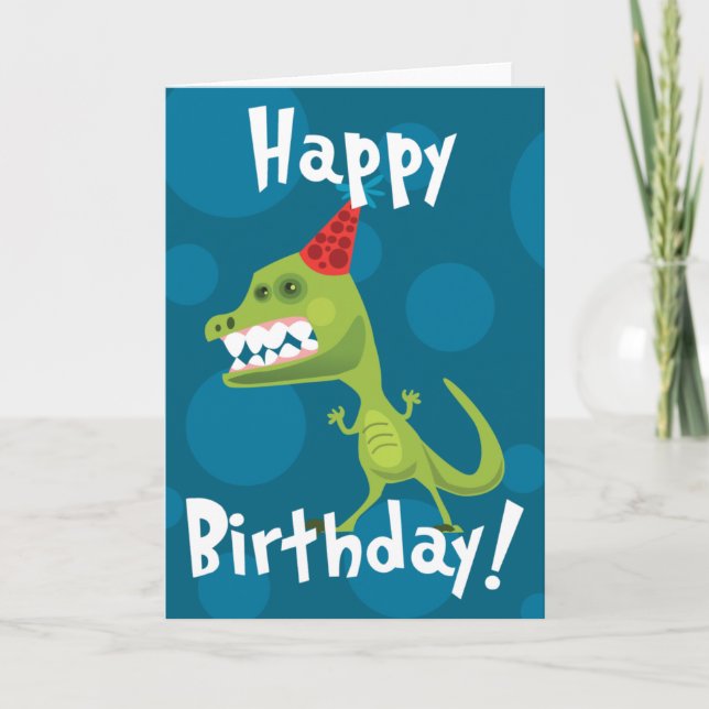 Dino födelsedagkort kort (Framsida)