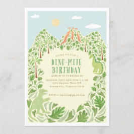 Dino-Födelsedagsfest Inbjudningar