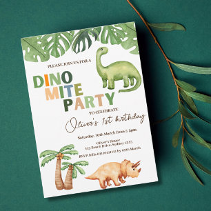 Dino-födelsedagsfest Inbjudningar