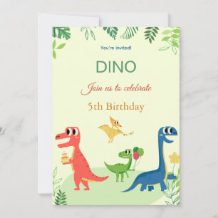 Dino-födelsedagsinbjudan Inbjudningar
