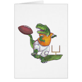 Dino Football Player Hälsningskort
